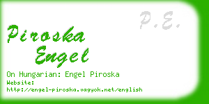 piroska engel business card